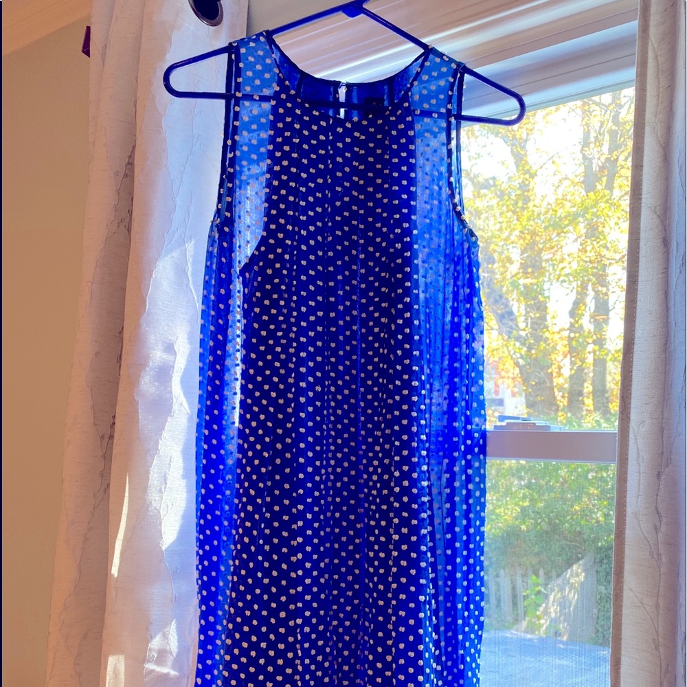 Anthropologie royal blue dress